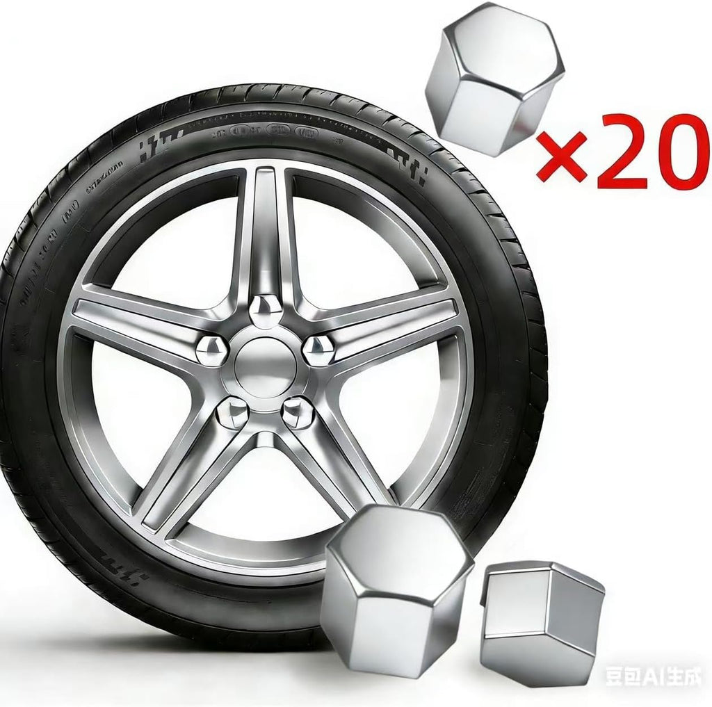 20pcs Lug Nut Covers for 2025 2026 Toyota Camry Hexagon Wheel Bolt Caps Durable Protective Plastic,Silver-21mm