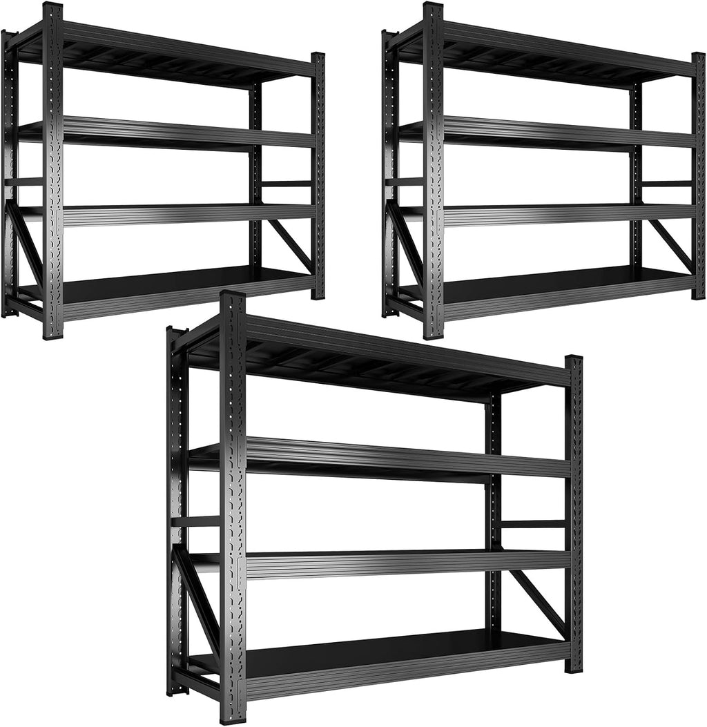 Metal Garage Shelving Heavy Duty, 4-Tier Adjustable Wire Storage Garage Shelves