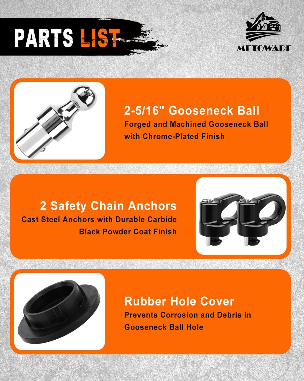 60692 Puck System Gooseneck Hitch Ball Kit, 2-5/16” Hitch Ball for F250 F350 F450, Chevrolet Silverado 2500HD 3500HD, GMC Sierra 2500HD 3500HD, Nissan Titan XD, 30,000 LBS GTW/7500 LBS VTW
