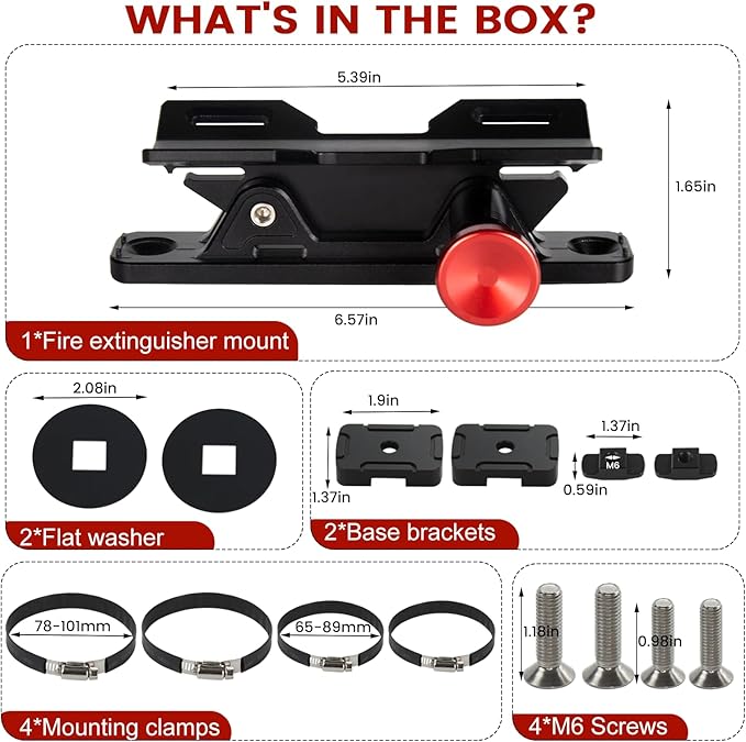 MOLLE Panel Fire Extinguisher Mount Kit-Quick Release Car Fire Extinguisher