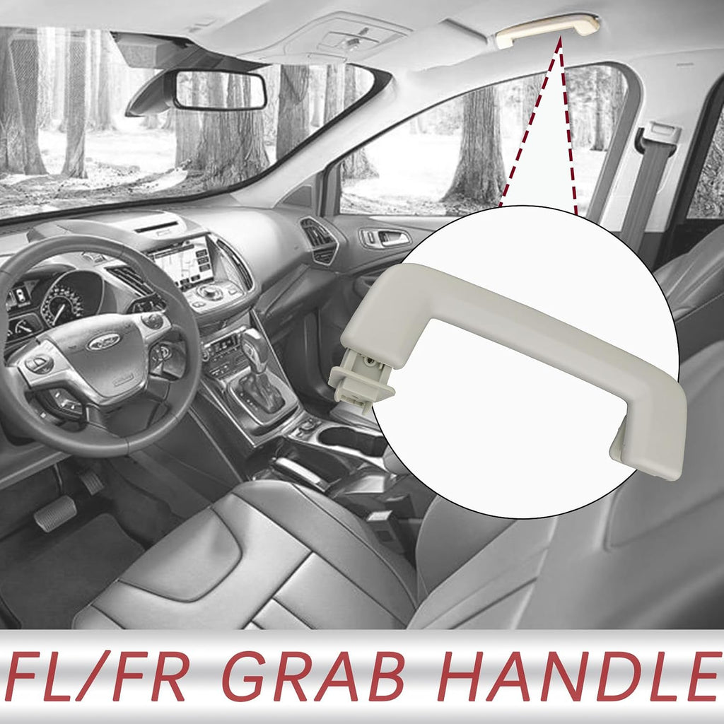 TQPONLY Interior Grab Handles Grips Compatible with 2013-2019 Ford Escape Accessories Front Side Replaces 7S7Z-5831406-AA Roof Assist Handle