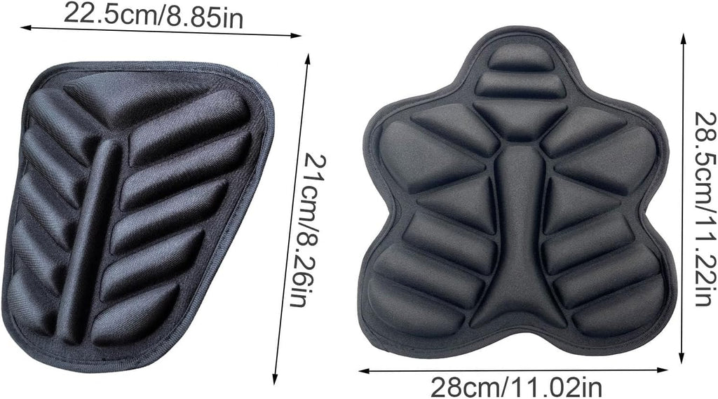 REVXON Motorcycle Seat Cushion for Kawasaki Vulcan 1600 Mean Streak/Vulcan 1700 Classic/Nomad/Vaquero/Voyager, Breathable 3D Air Mesh Motorcycle Seat Pad Shock Absorbing for Long Ride Comfort