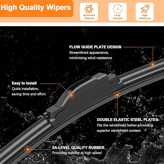 HULADAED® 26''+16''+11'' Windshield Wipers Replacement - Image 2