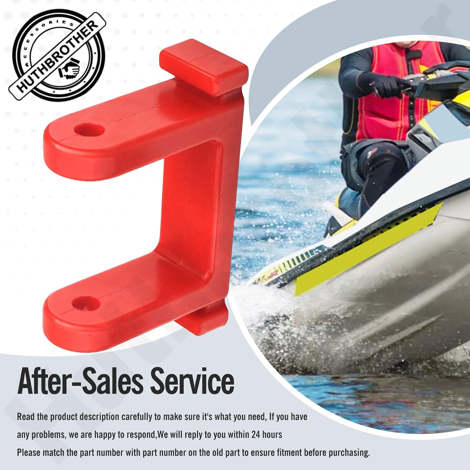 5801632 Trailer Bumper & Hitch Pin, Compatible with Sea-Doo PWC Bow Stops PWC-5A, Jet Ski Waver Runner,