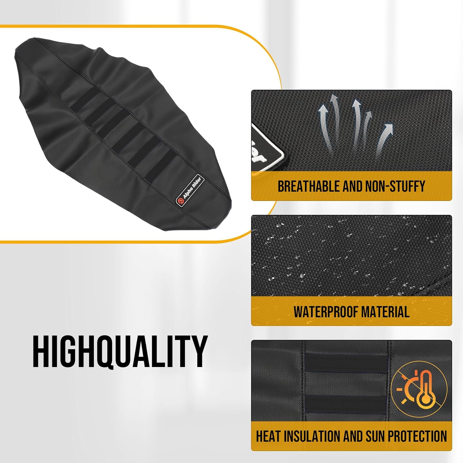 Non-Slip Seat Cover for Talaria XXX E-Bike Electric Motorcycle All-Season Soft Seat Cover (All Black