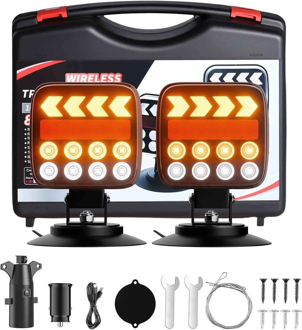 wireless trailer lights usb-c magnetic tail lights upgraded, main product view