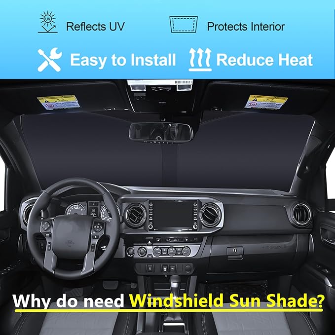 Windshield Sun Shade for Toyo-ta Camry 2025 4-Layer Front Window Shade Custom - Image 2