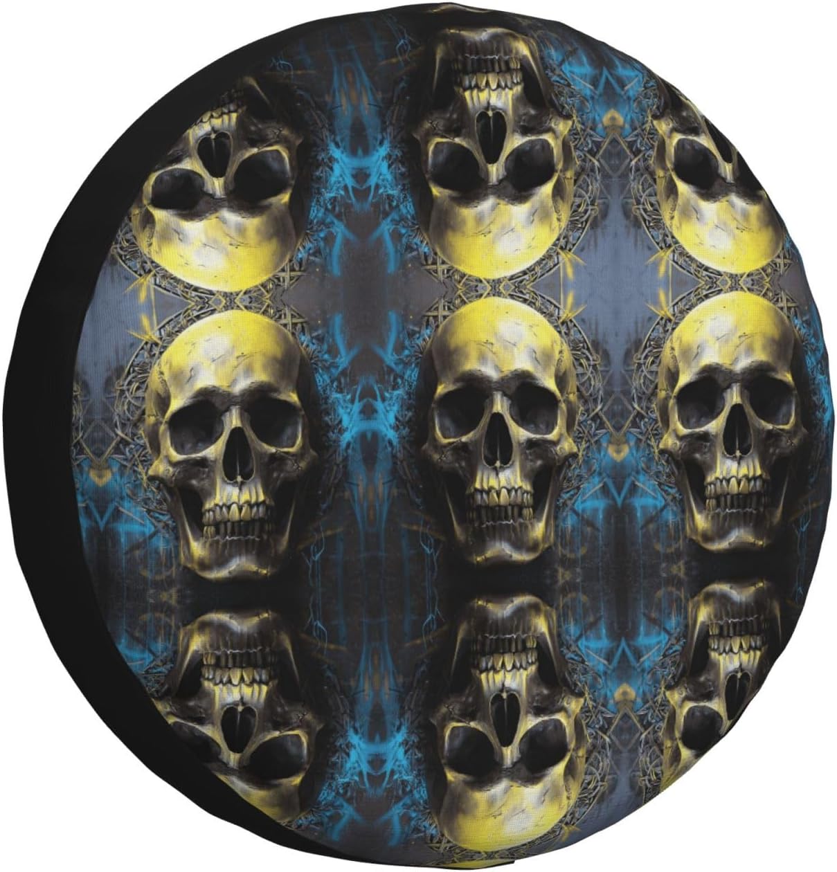 Artistic Skull Print Universal Spare Tire Cover for RV, Jeep | Wheel Protector Fits Rv, Trailer, Jeep, Shield Tires From Sun, Dirt And Rain For Outdoor Storage