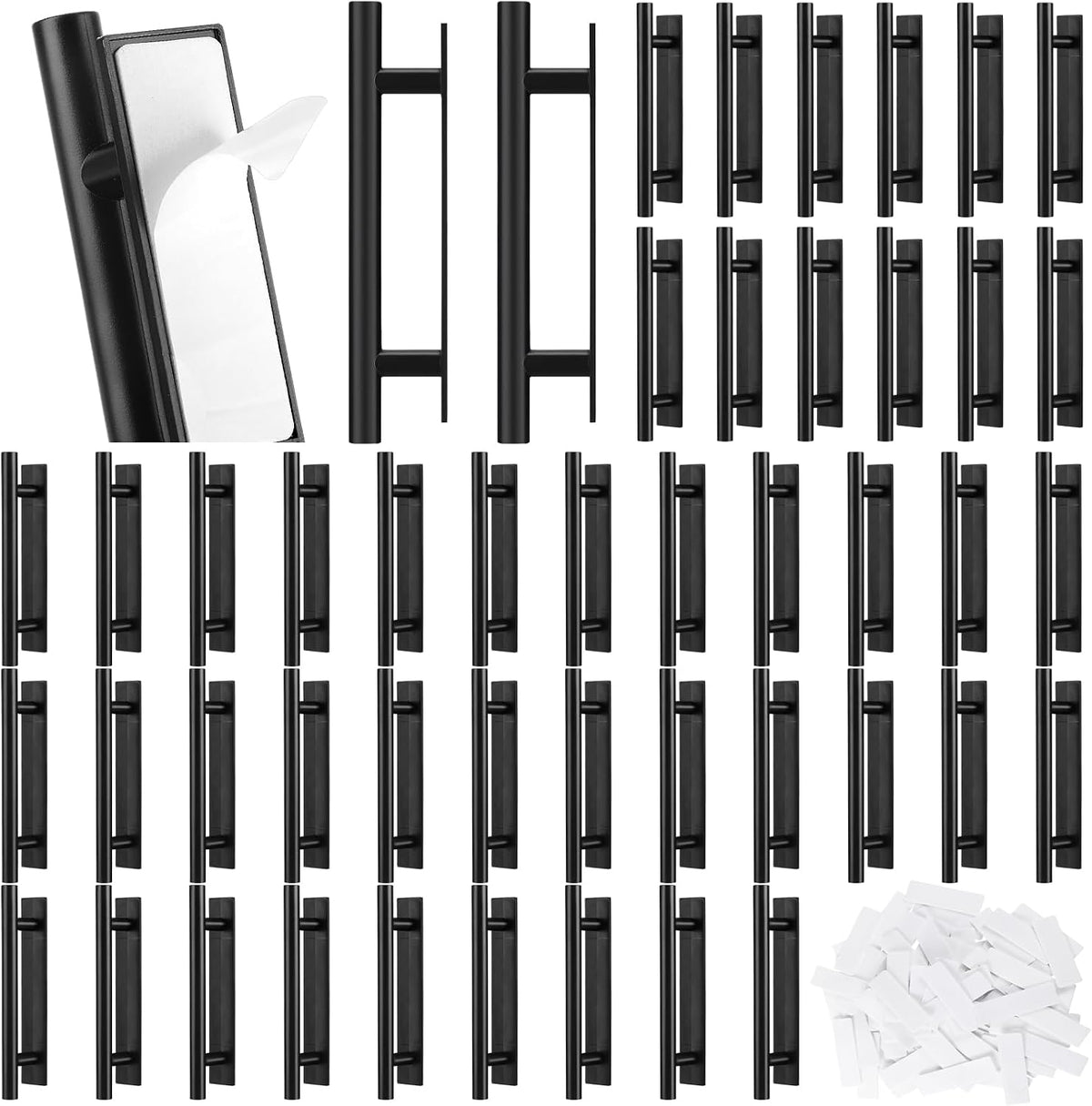 barydat 50 pack self stick push pull helper, main product view