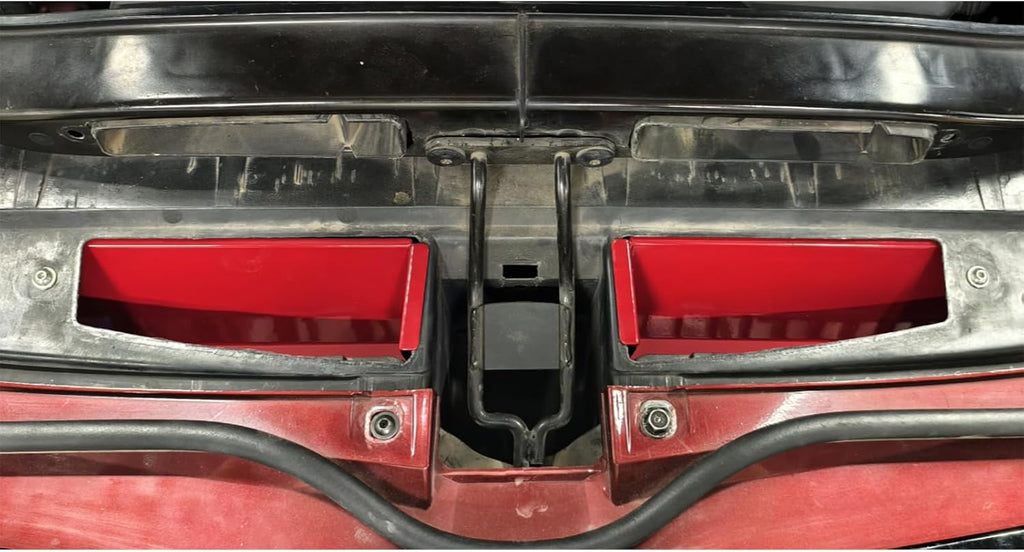 Bevinsee 2pcs Aire Intake Scoops Aire Inlet Compatible with 3 Series E90 E91 E92 E93 323i 325i 328i 330i 335i 335d 2010-2013, Left and Right, Aluminum, Red