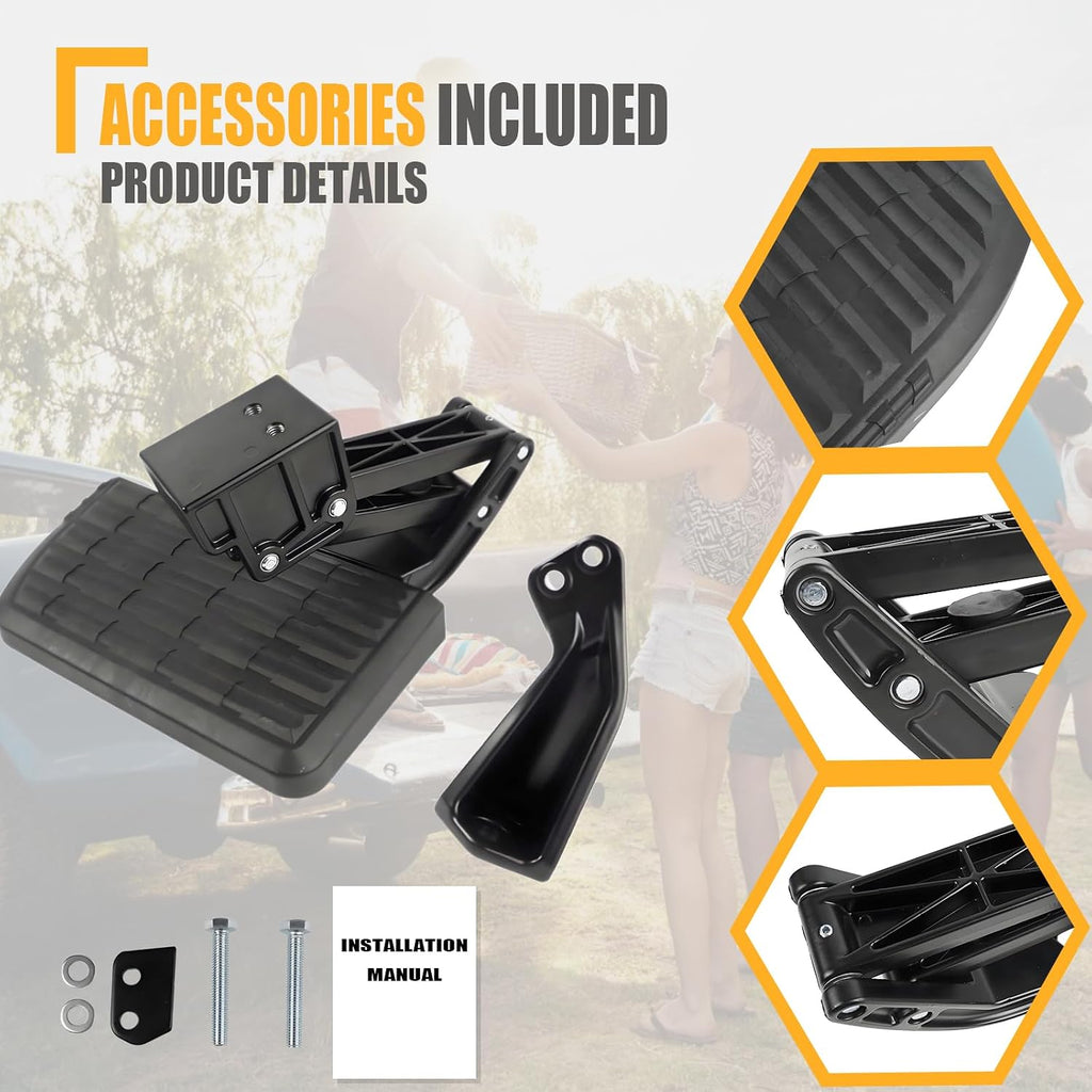GSPSCN Rear Bed Step Replacement for Toyota Tacoma 2012-2023,# PT392-35100 | Folding Truck Step Retractable Tailgate Bedstep Bumper Tailgate Step