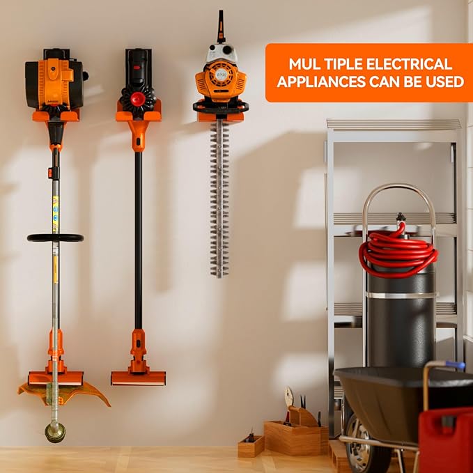 Garage Organizer Trimmer Rack, Garden Power Tool Hanger Weed Whackers Holder - Image 4