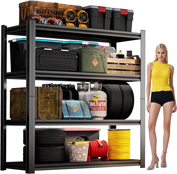 59" H Garage Shelving 2400LBS Capacity Heavy Duty Storage Shelves, Adjustable 4 by ErgoNova