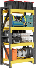 4-Tier Storage Shelves, Adjustable Industrial Metal Shelf System, 400lbs by Unknown