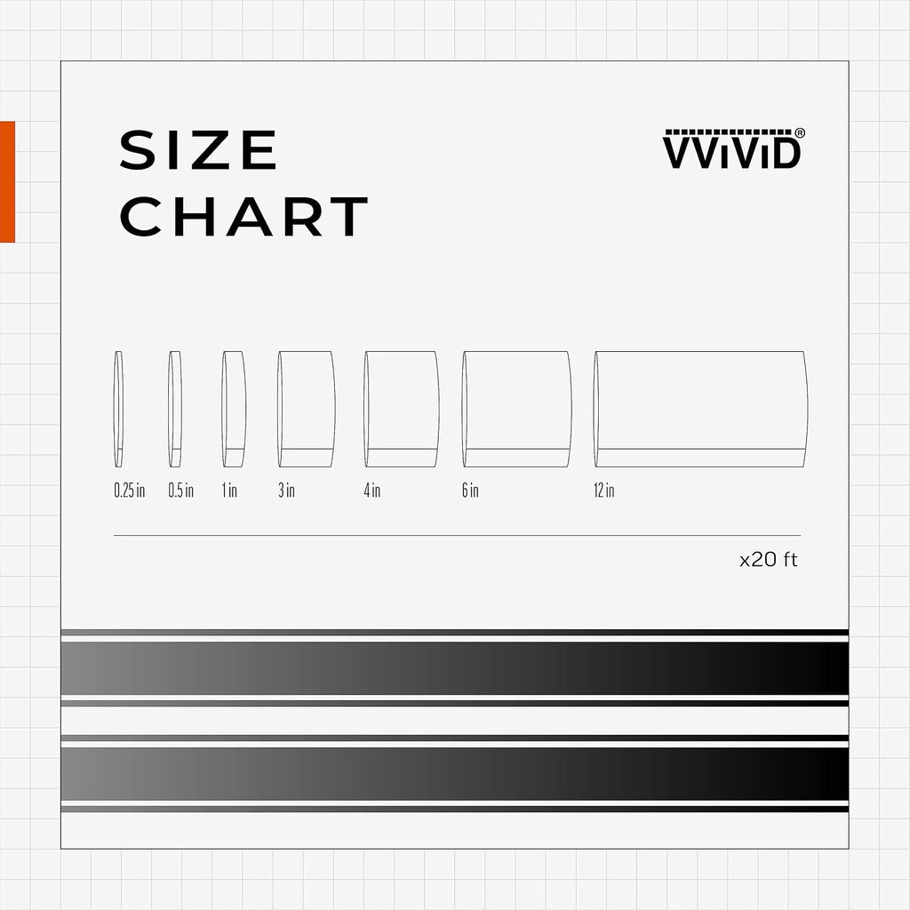 VViViD Ultra Gloss White Air-Release Adhesive Vinyl Pinstripe Tape Roll (3 Inch x 20ft)