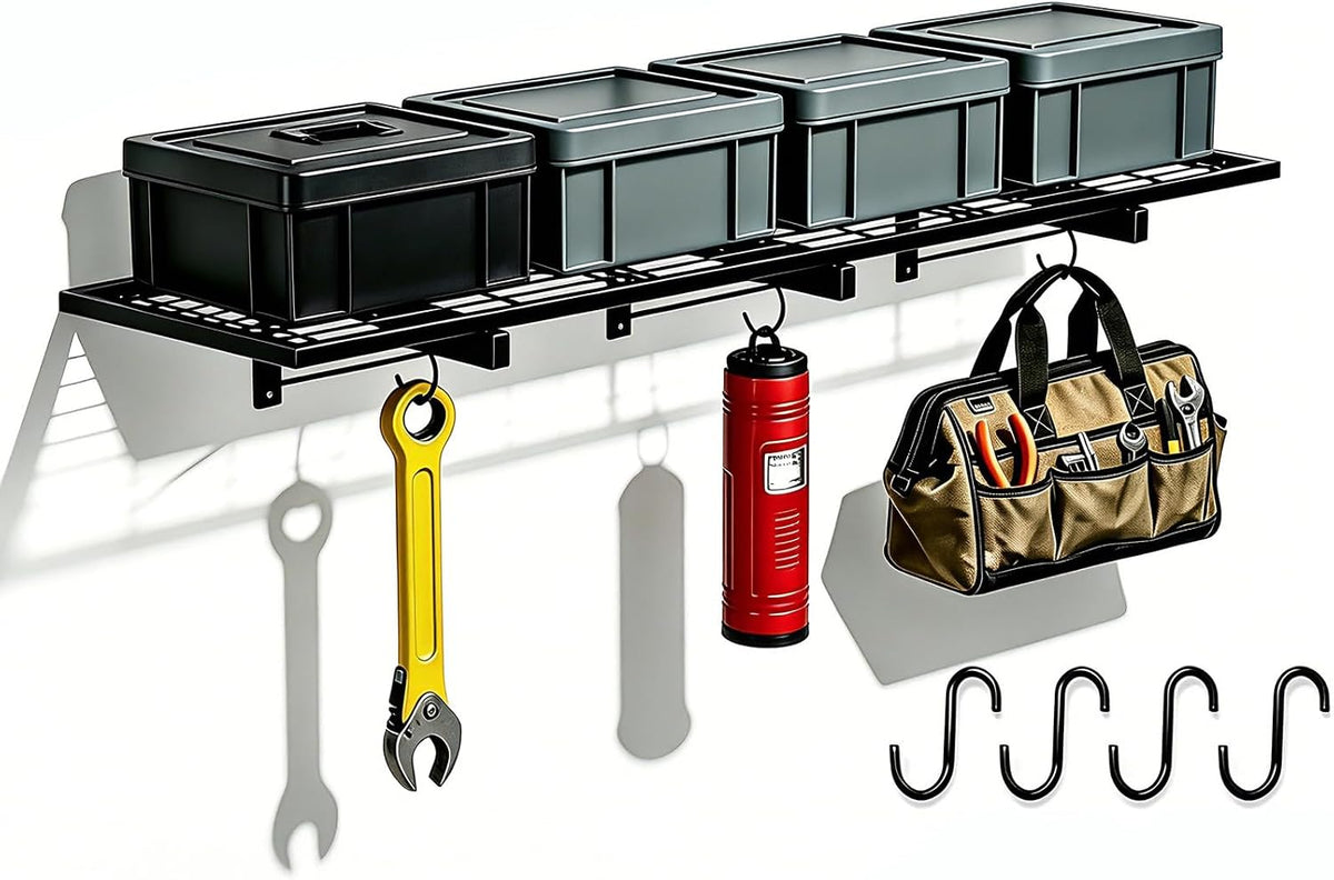 garage wall shelving, 46" x 12" floating shelf, main product view