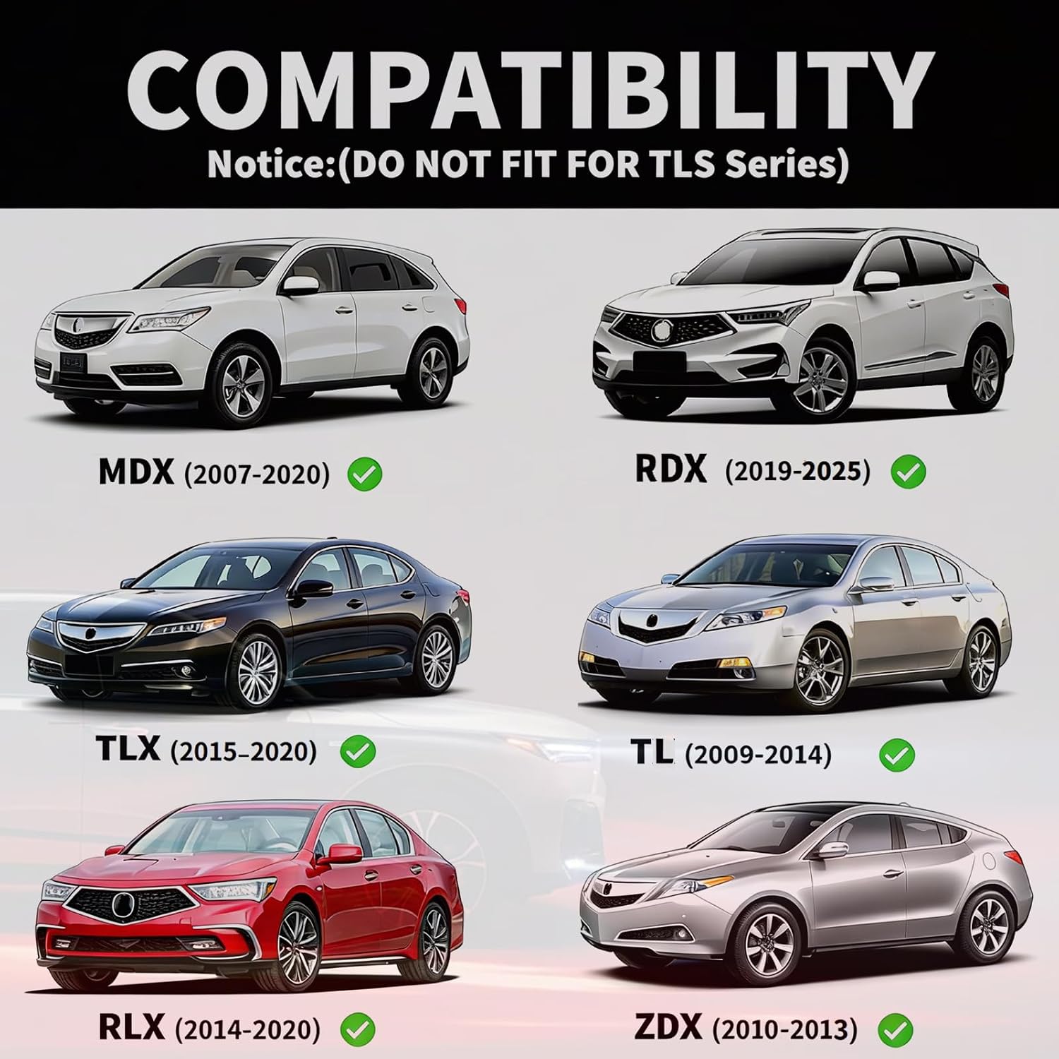 No Fade Car Door Lights Logo Projector Compatible with MDX RDX TLX TL RLX ZDX, Car Accessories for MDX RDX TLX TL RLX ZDX