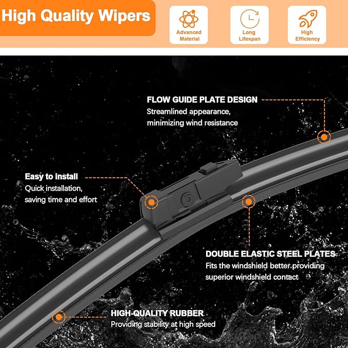 HULADAED® 26'' 20'' 12'' Windshield Wipers Replacement - Image 6