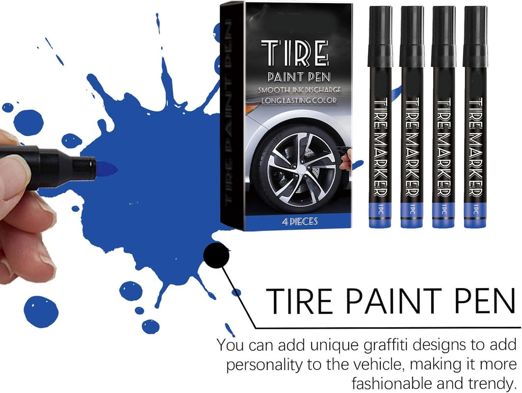 Abrasion Resistant Tire Paint Labeling Markers Tool Fade Proof Long Lasting High Coverage Markers for Bike Maintenance Ergonomic Tire Marker Design