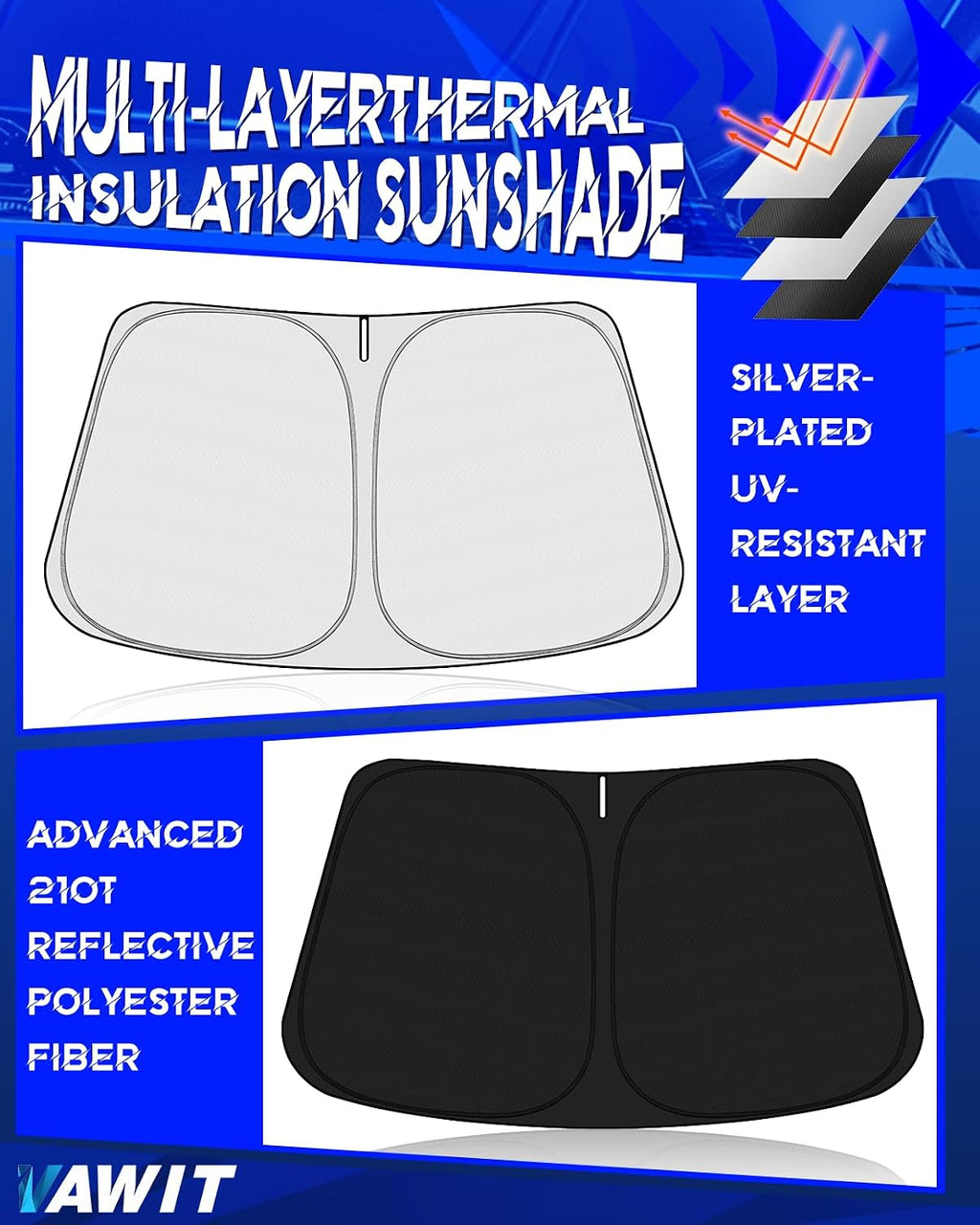 Car Windshield Sun Shade Compatible for 2024 2025 2026 Le-xus GX 550 Accessories, Foldable Window Sunshade Block UV Rays and Sun Heat