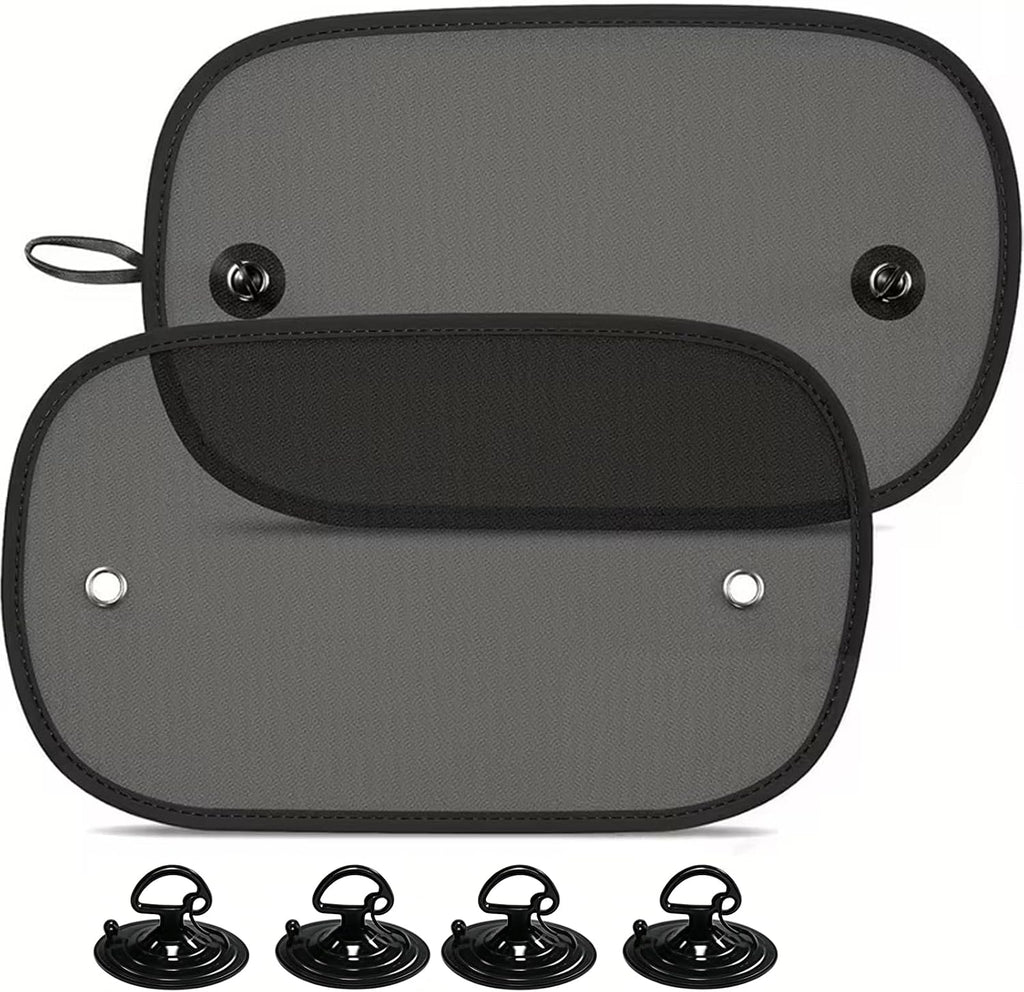 2 Pack Car Sun Shade, 20''x12'' Mesh Window Shade with Suction Cups for Side Windows, Car Window Privacy Shade, Breathable Sun Blocker for Baby Kids Pets for Most Cars SUVs