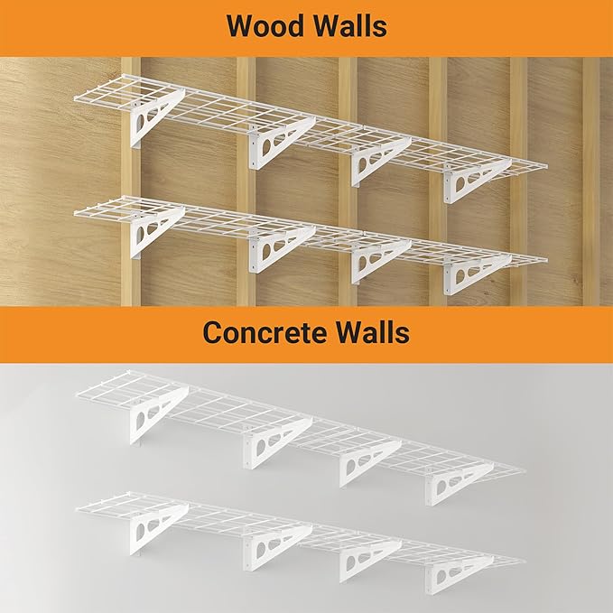 1x6 ft Garage Shelving, Pantry Storage, 600 lbs Total Load Capacity Wall - Image 6
