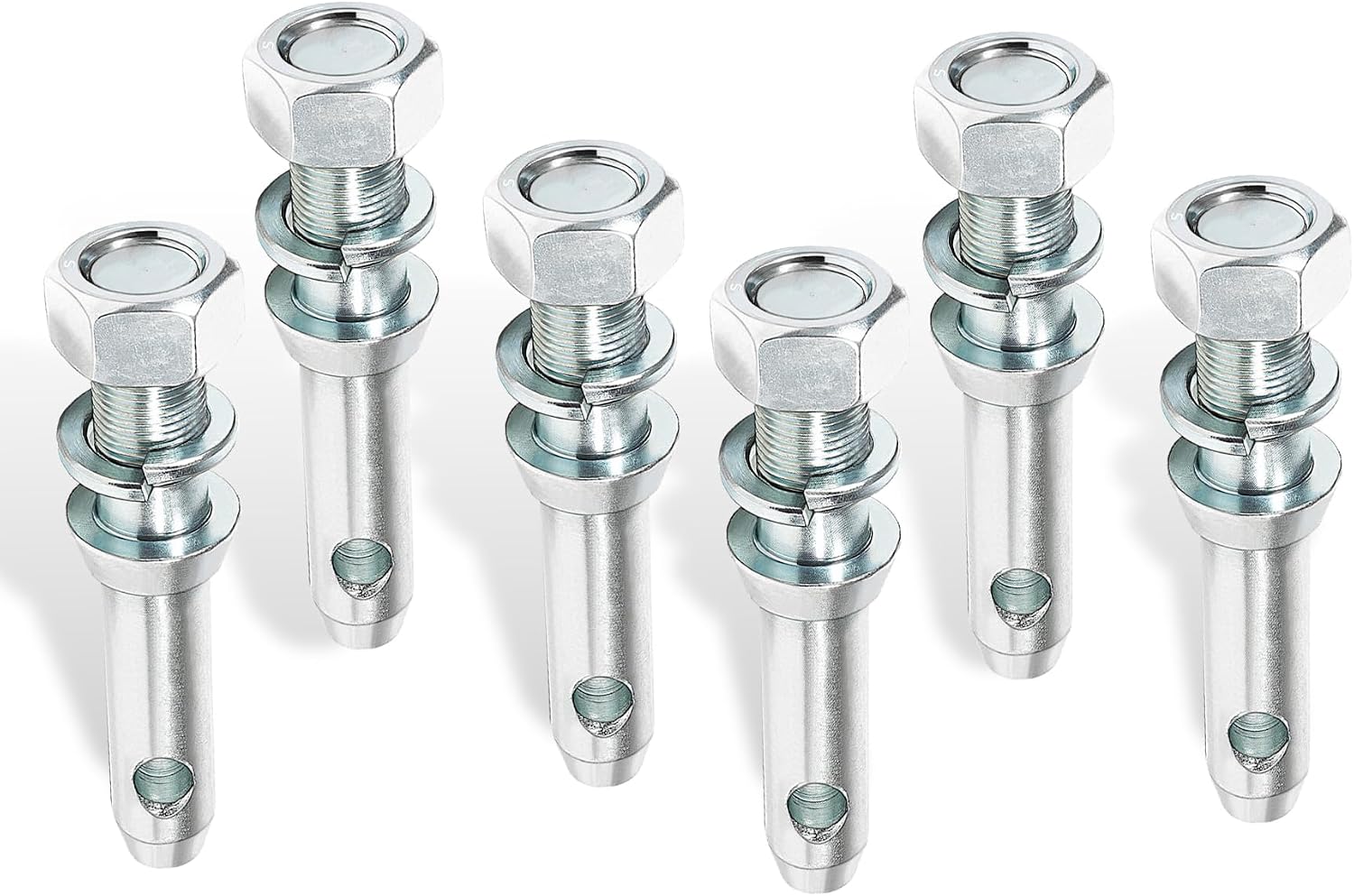 6-Pack S07020800 Cat 1 Draw Pin Hitch Accessories for Tractors, 5-1/2-Inch - Universal Forged Draw Pins with Rust-Resistant Coating, Ideal for Compact & Small Tractors