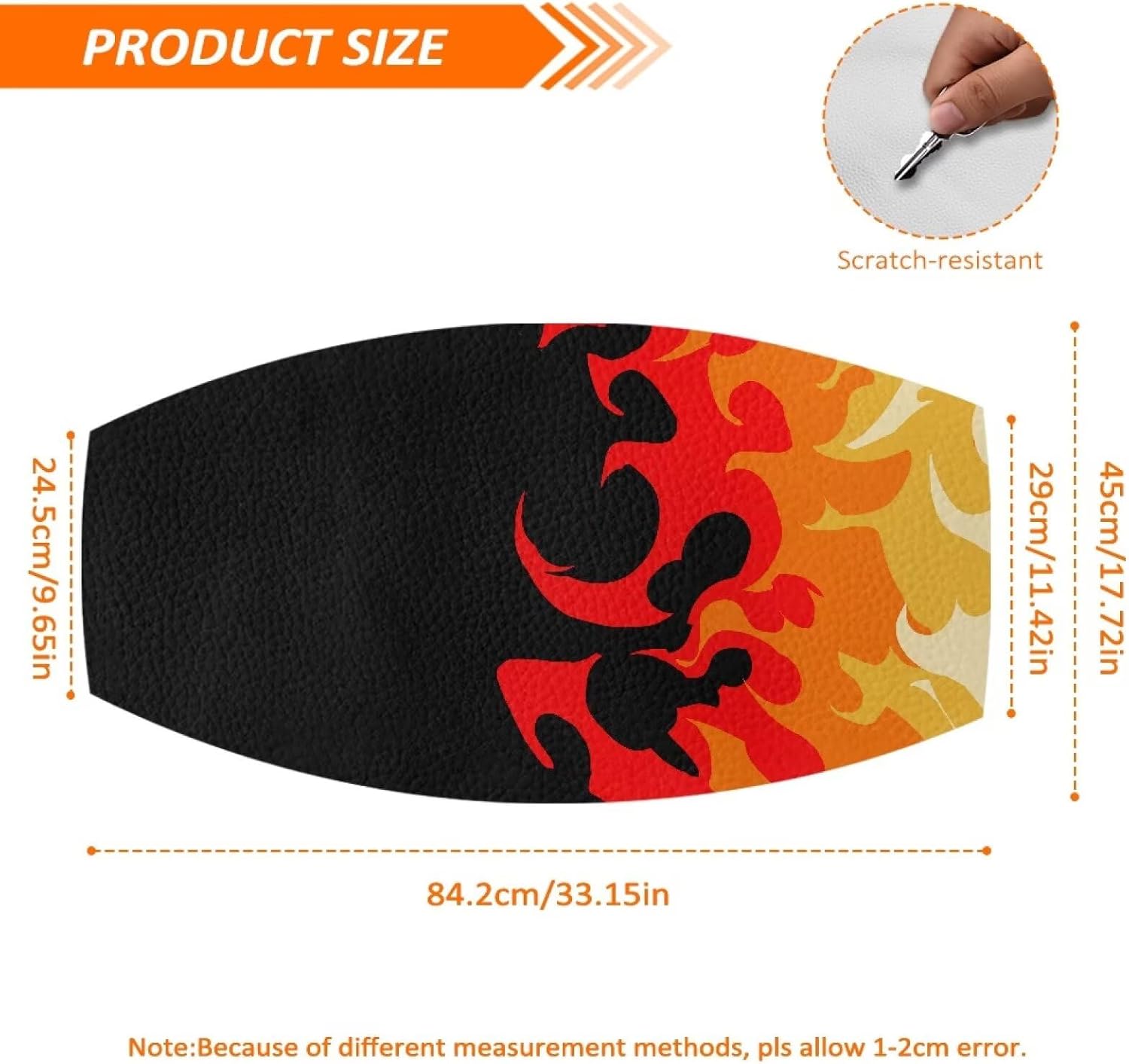 Fire Flame Dirt Bike Seat Cover Anti Slip Motorcycle Seat Cover Full Protection for E Dirt Pit Bike Ebike Motocross Motorcycle Enduro KX KLX 65 80 85 100 110 250 450