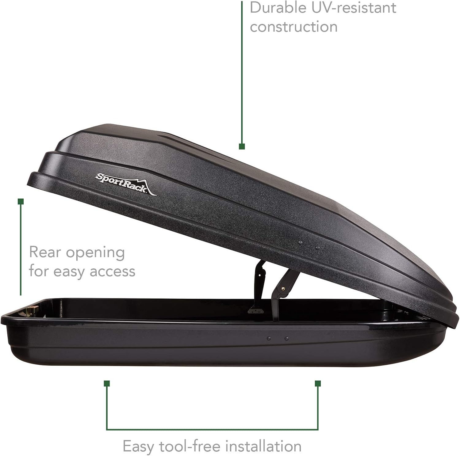 SportRack Vista XL Rear Opening Cargo Box,Black