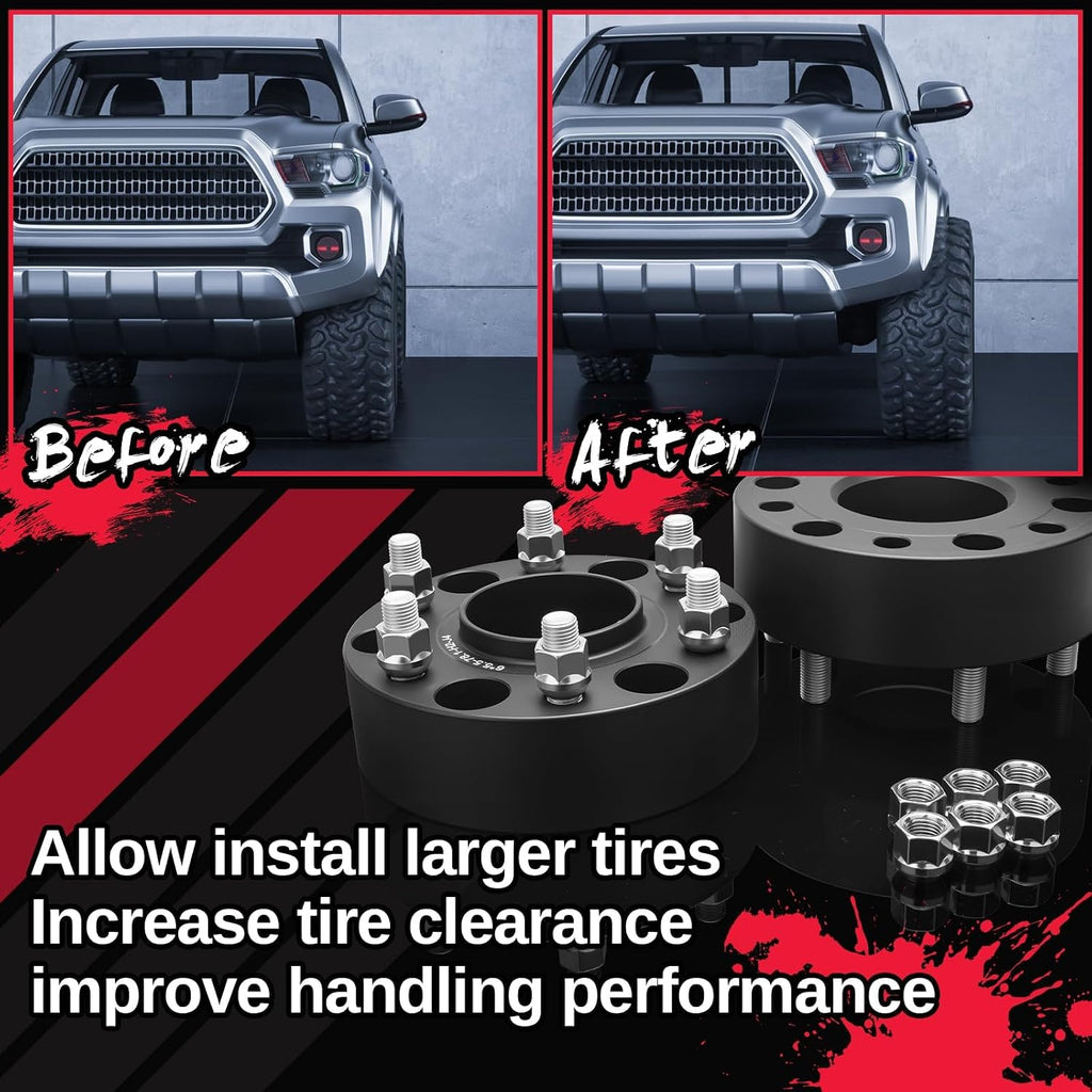 KSP 6x5.5 Wheel Spacers 2 Inch for Silverado 1500 Sierra 1500, 6x139.7 M14x1.5 Studs 78.1mm Hub Bore Forged Spacer fits Yukon XL, Tahoe, Escalade Avalanche,2pcs