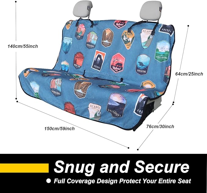 Back Seat Cover for Car Trucks Van SUV, Waterproof Rear Bench Towel Seat Covers - Image 4