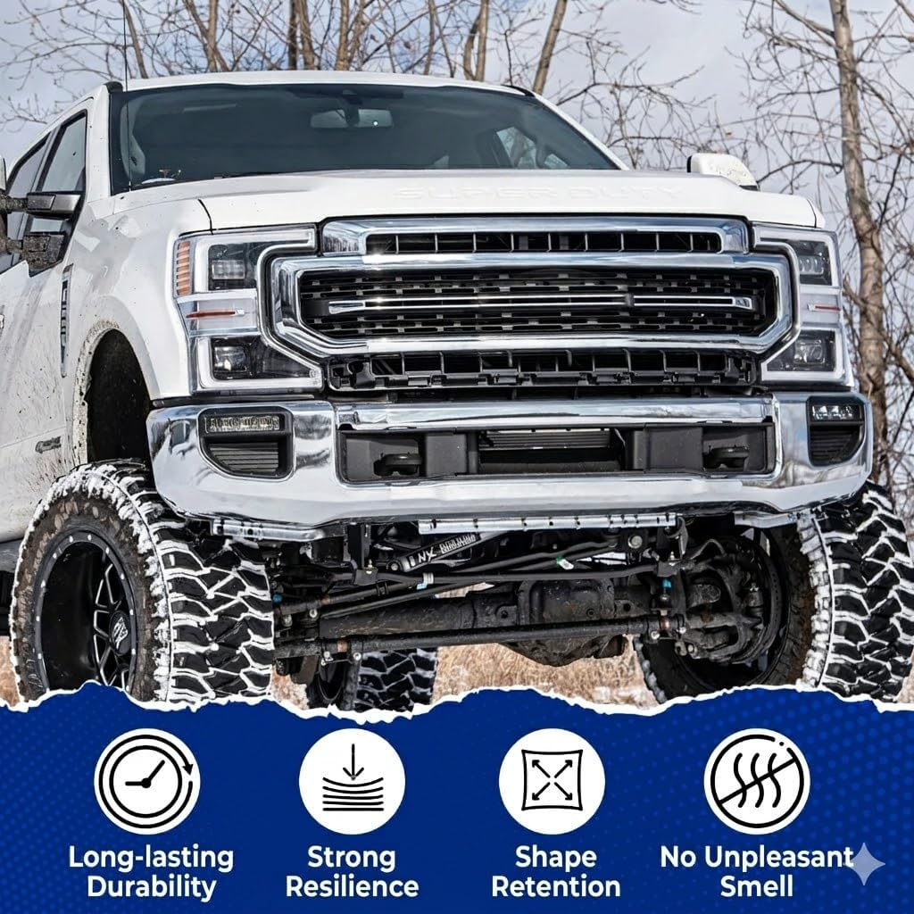 Tow Hook Covers Compatible with 2017 2018 2019 2020 2021 2022 2023 2024 2025 2026 Super Duty F250 F350 F450 Accessories - Upgrade Design, Silicone Rubber, Free Installation (Black)
