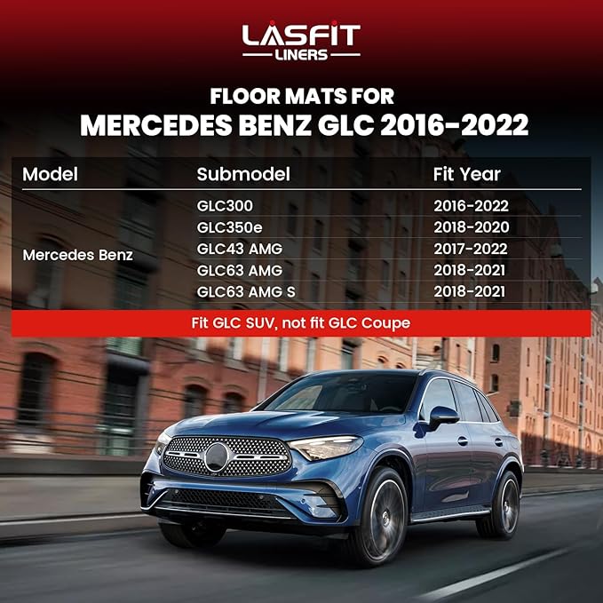 LASFIT Floor Mats & Cargo Mat for Mercedes Benz GLC 2016-2022 GLC300 / GLC350e - Image 6