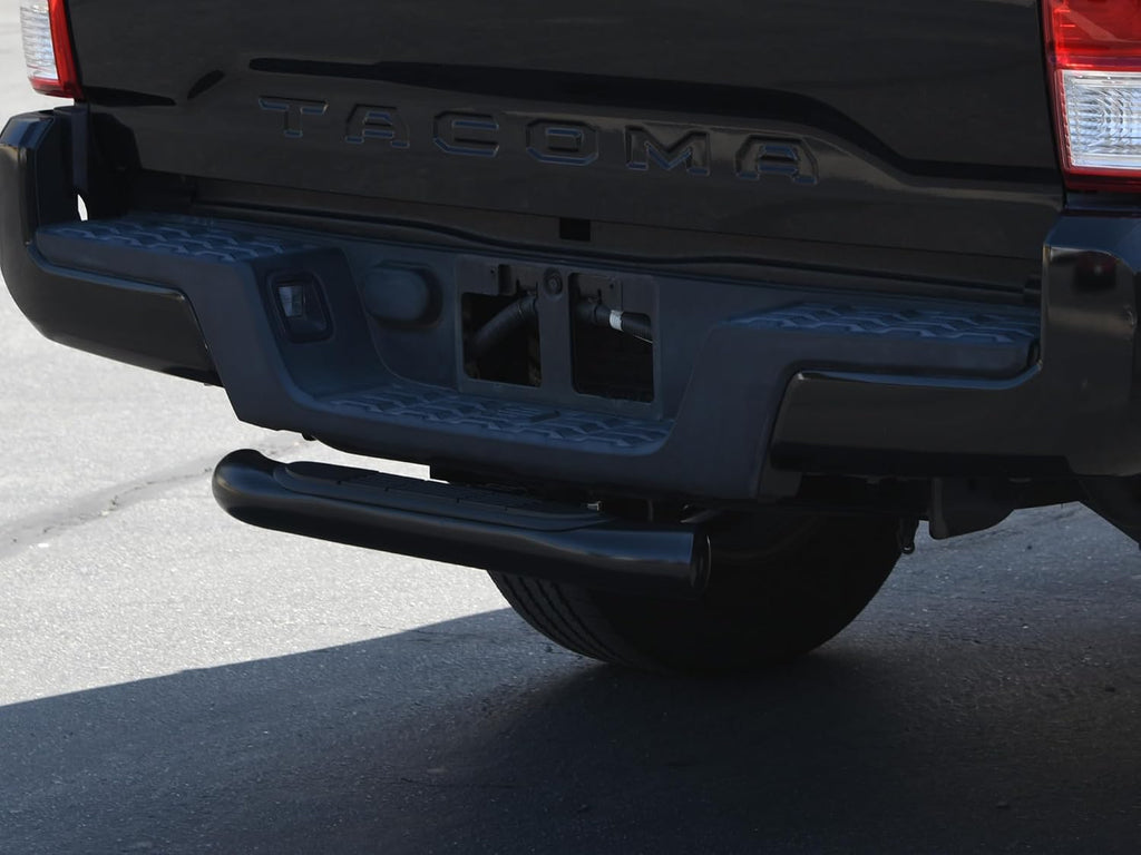 Armordillo 3" Round Tubing Steel Hitch Step for Class 4 Trailer Hitch in Black|2" Hitch Receiver Step Gloss Black 8718698