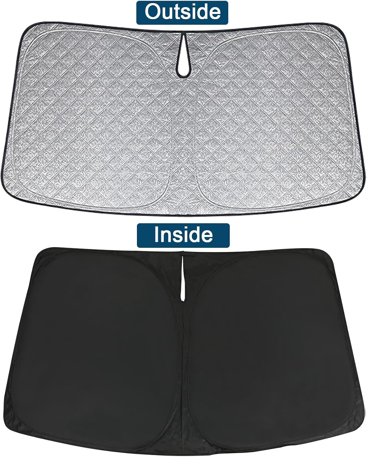 Windshield Sun Shade Compatible with Hyundai Sonata 2019-2024 2025, 6-Layer Foldable Front Window Sunshade Reflector Cover, Sun Visor Protector Blocks UV Rays