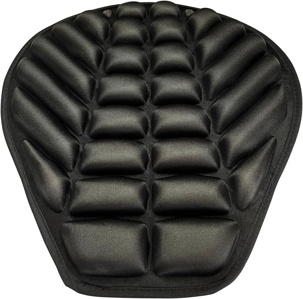 Universal Motorcycle Sunscreen Seat Pad,Black Breathable Decompression Seat Pad,3D Shock Absorption and Butt Protective, Comfortable seat cushion for Long-Distance Riding