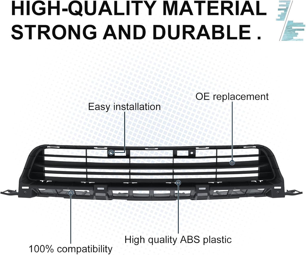 BXZ Front Bumper Grille Grill Upper Lower With Chrome Trim For Honda Civic Sedan 2009 2010 2011(Not for 2DR model)