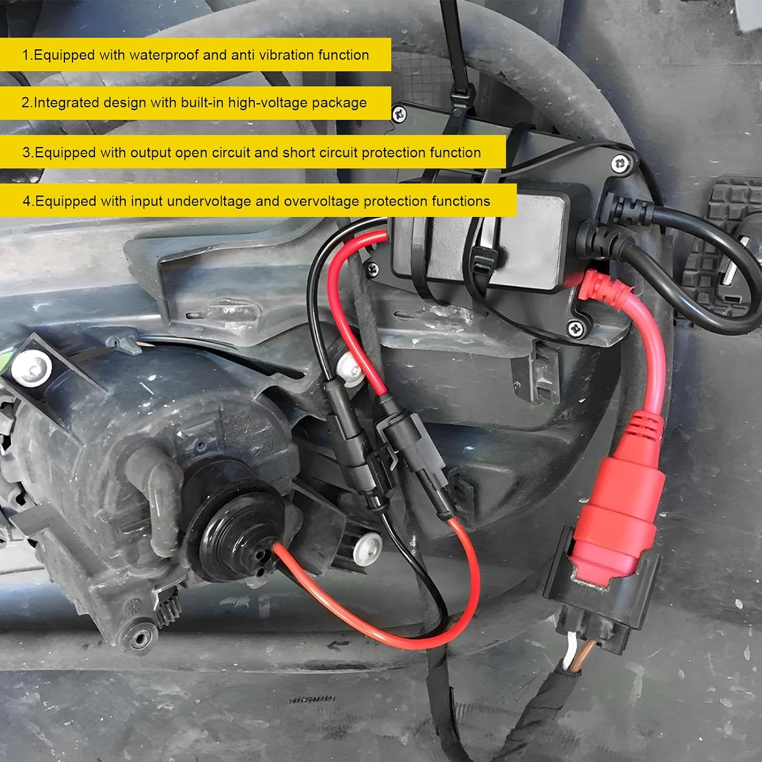 2 PCS DC 12V 55W Ultrathin HID Ballast, Ultra Slim Xenon Headlight Stabilizer HID Ballast Replacement, Xenon Lamp Ballasts for H1 H3 H4 H7 H11 H13 9005 9006 9007 5202 880 (55W)