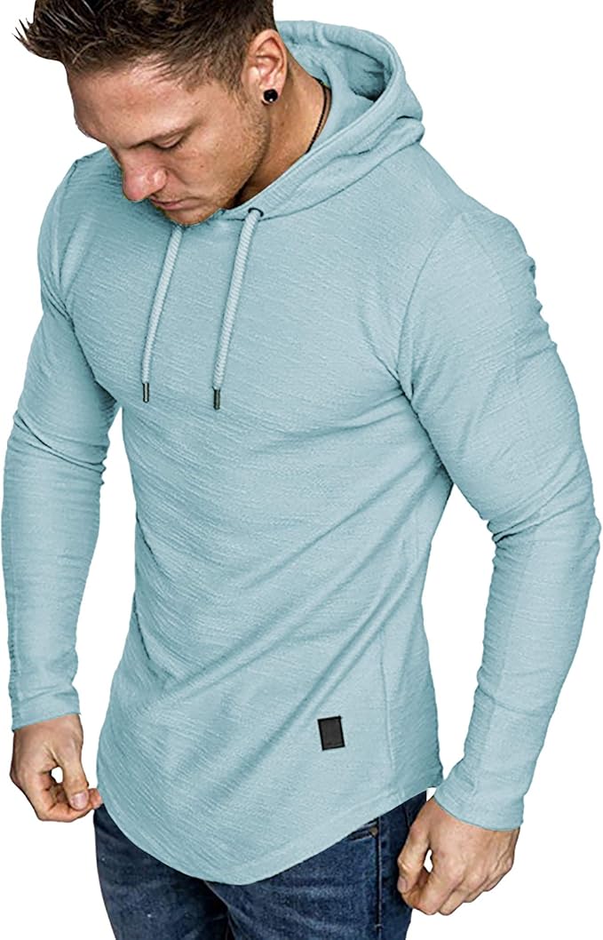 Lexiart Mens Fashion Athletic Hoodies Sport Sweatshirt Solid Color Fleece by Lexiart