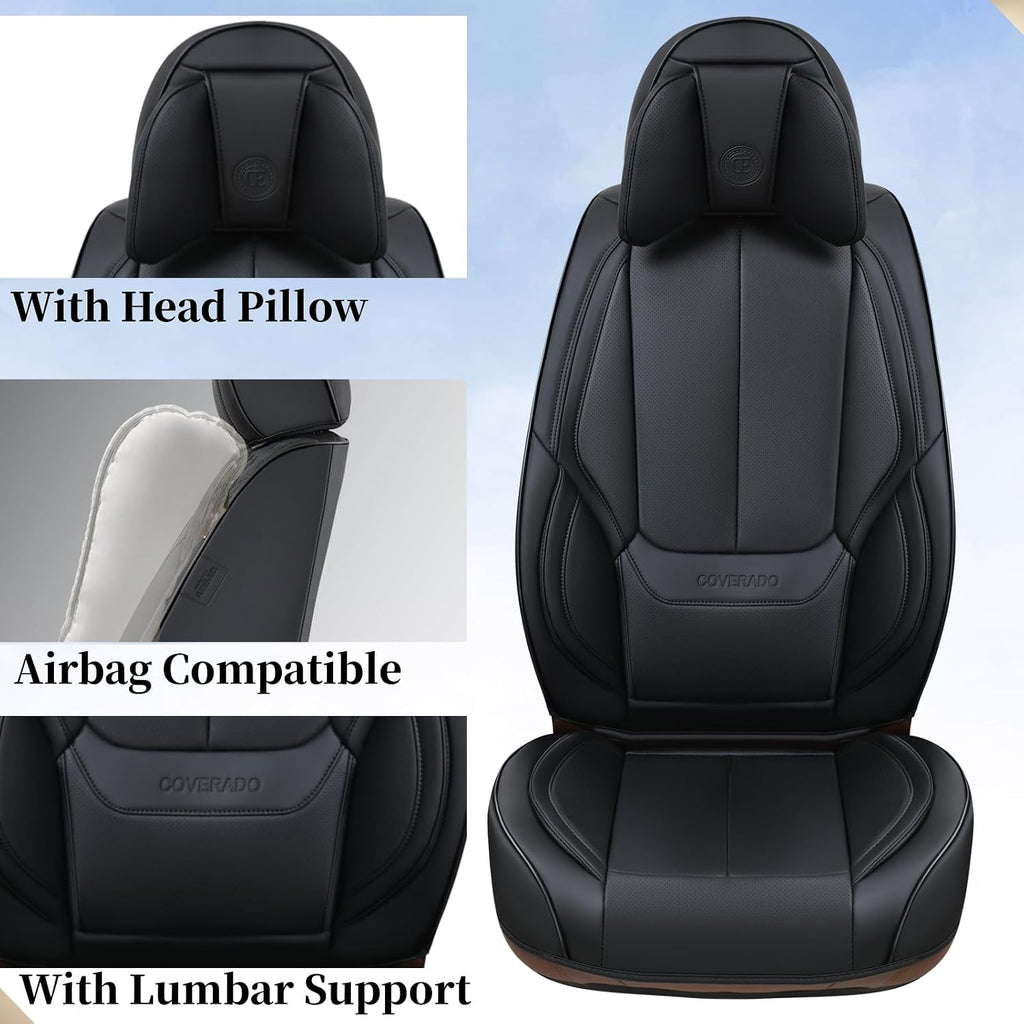 coverado universal seat covers front, 2-pack universal seat, close-up detail