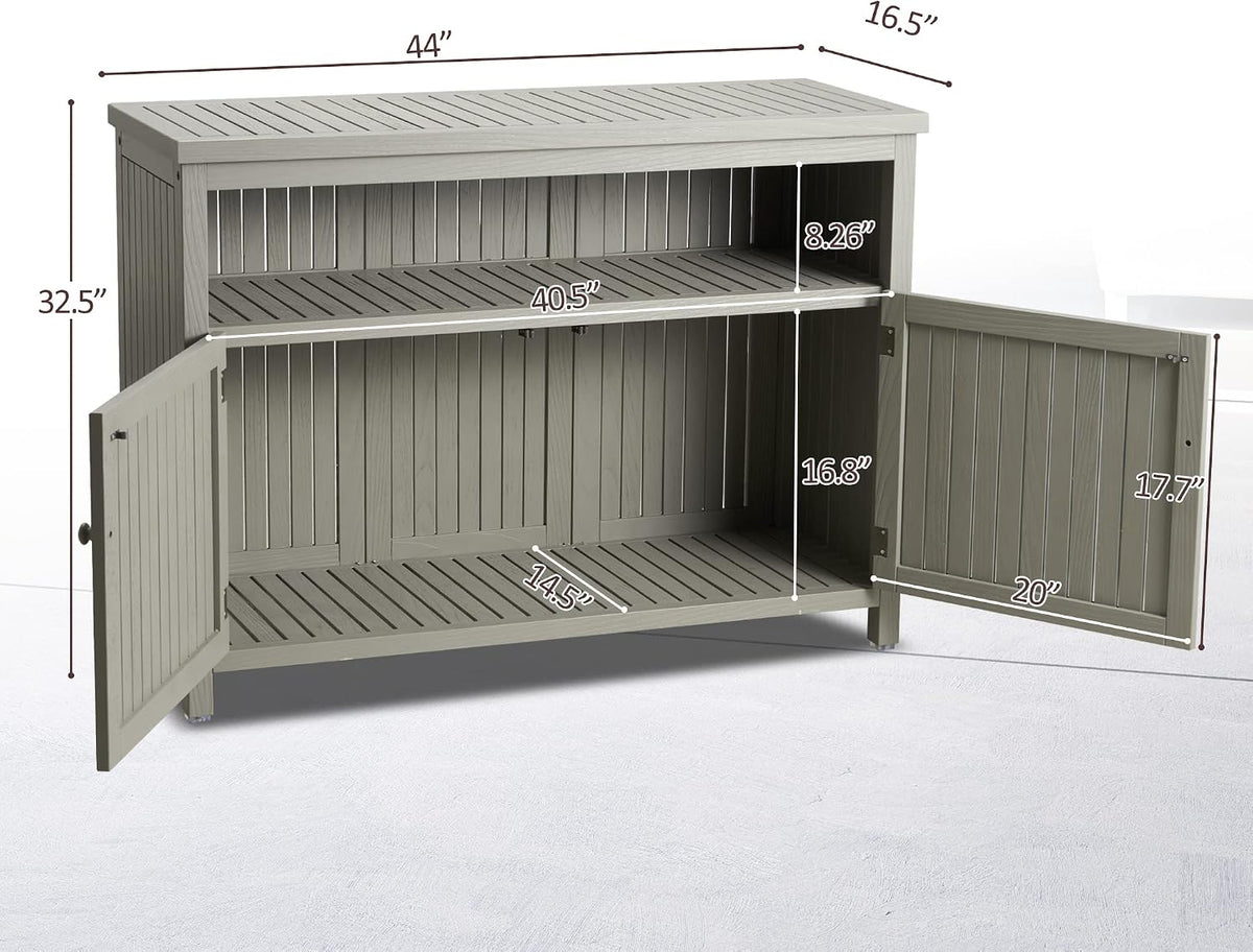 ahb outdoor console sideboards buffet cabinet(grey), package contents