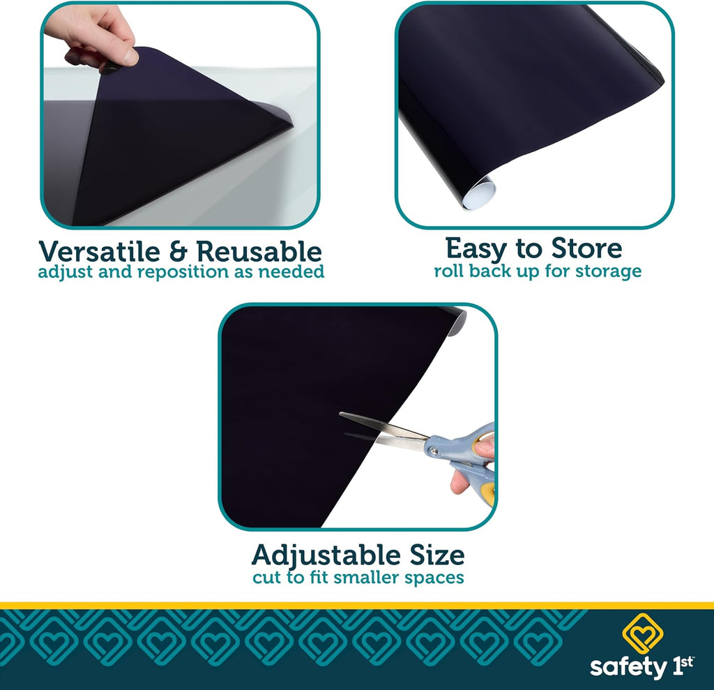 Safety 1st Cling Car Window Shades, 2 Pieces, Black Tint | Sun Blocker, UV Protection, Static Cling, Privacy Shade, For Baby