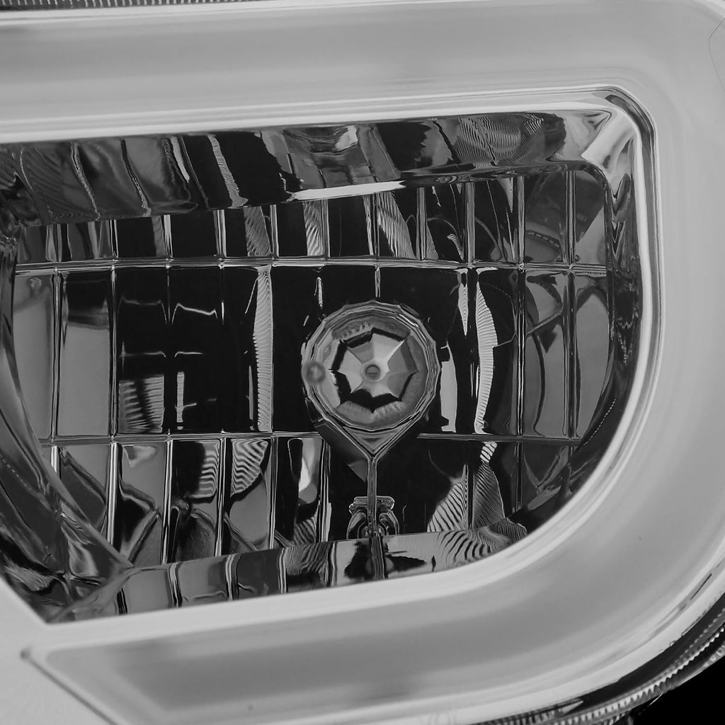 AKKON - Fits 2005-2007 Scion tC Chrome Headlights Pair Driver+Passenger w/LED DRL Running Tube Bar Replacement
