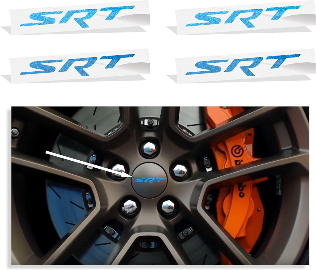 Reflective Concepts - SRT Center Cap Overlay Decals- 2015-2023 Challenger SRT - (Color: Medium Blue Metallic)
