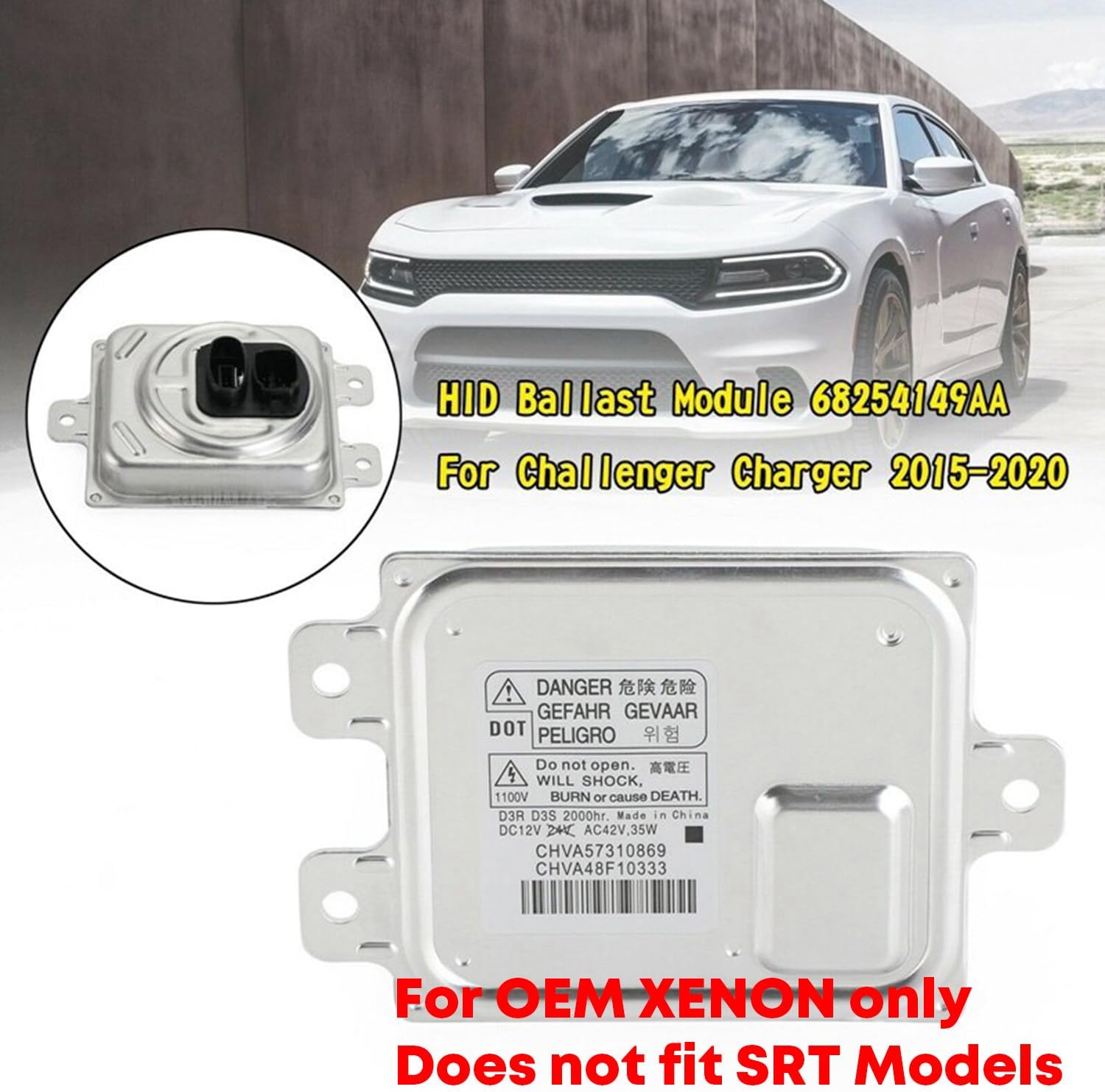 O-NEX Xenon D3S D3R 35W HID Ballast 68254149AA Factory OEM Direct Replacement Control Unit Module for Dodge Charger Challenger