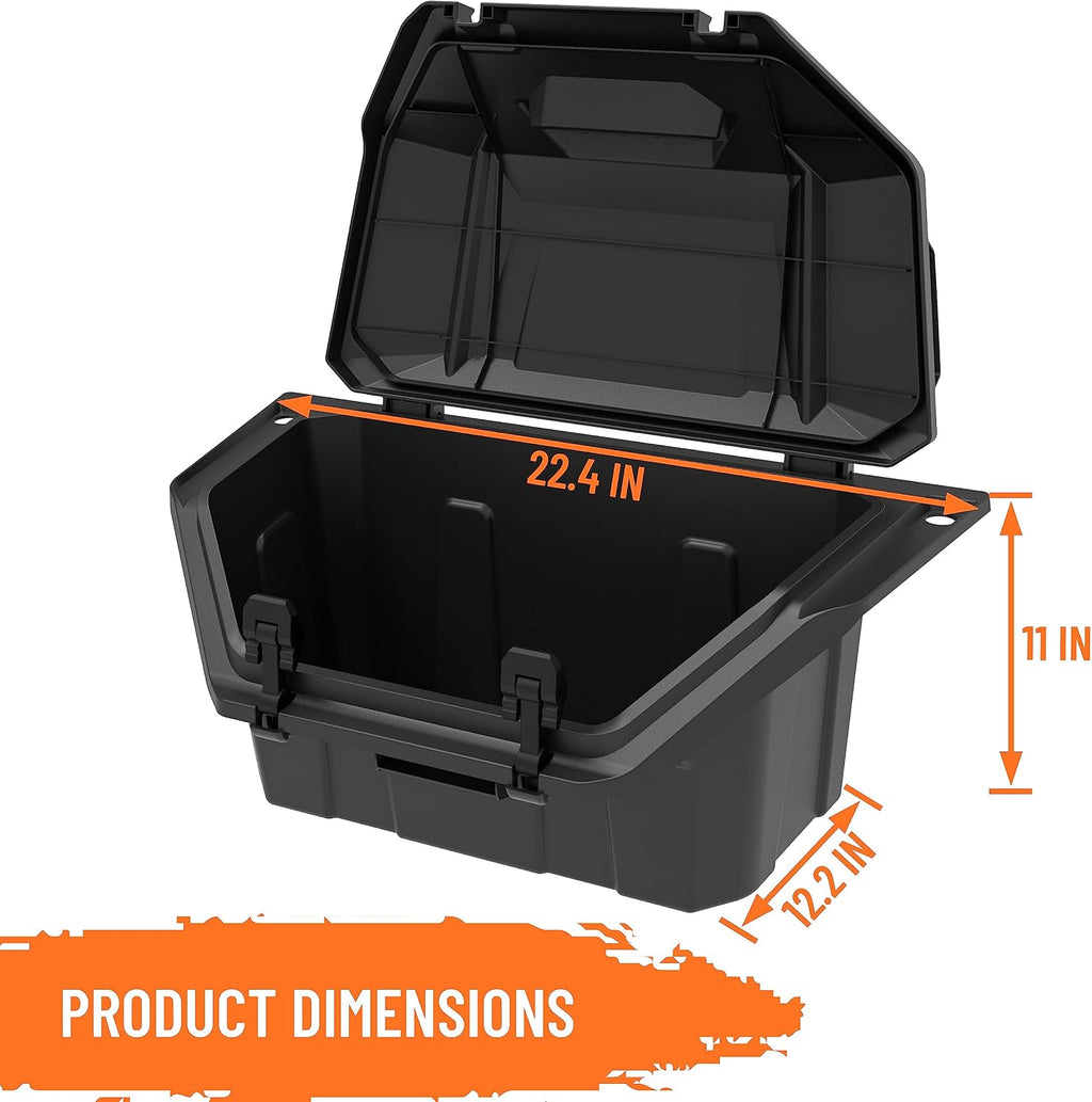 SAUTVS UTV Rear Cargo Box for RZR PRO XP/Turbo R 20-26, Poly Water Resistant 42 QT Rear Cargo Storage Box for Polaris RZR Turbo R/RZR PRO S PRO XP 2020-2026 Accessories, Replacement OEM #2883752