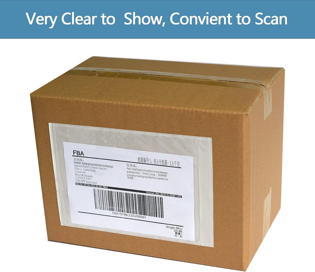 7"x 10" clear self-adhesive packing list envelopes, package contents