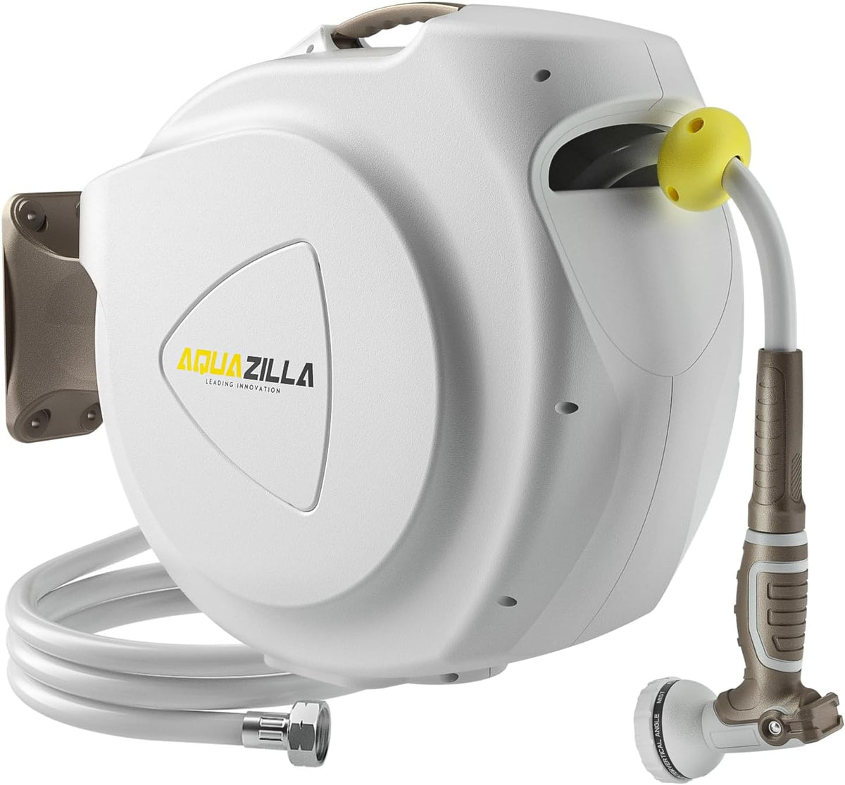 Retractable Garden Hose Reel, 5/8 in 100+6 ft, Heavy Duty Wall Mounted Water