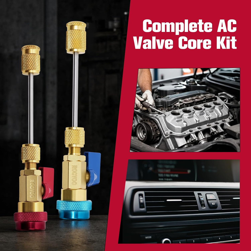AC Valve Core Removal Tool Kit for R134a R1234yf