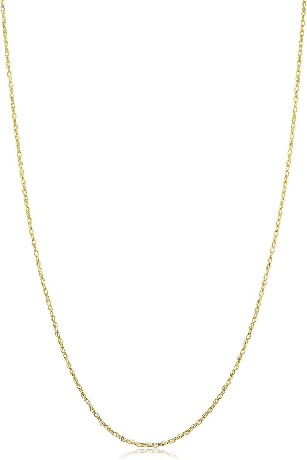 kooljewelry solid 14k yellow gold rope chain necklace, main product view